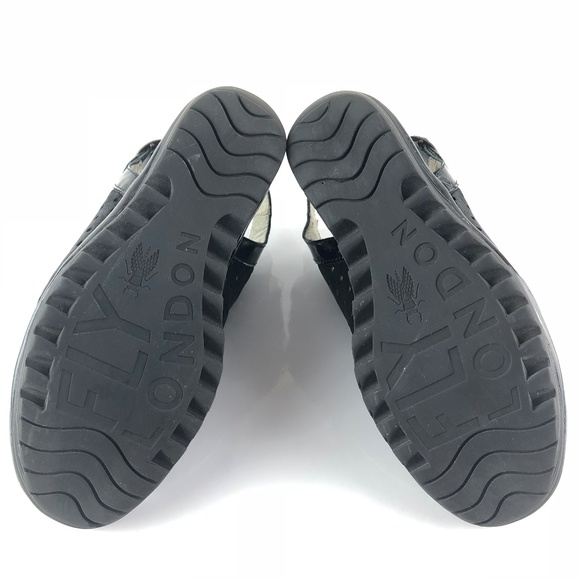 Fly London Yuti Sandals Perforated Wedge Platform - Picture 8 of 8